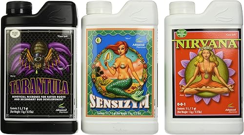 Advanced Nutrients Paquete de cultivador profesional Tarántula Nirvana Sensizym Fertilizante para Plantas Ph Balance, 1 L