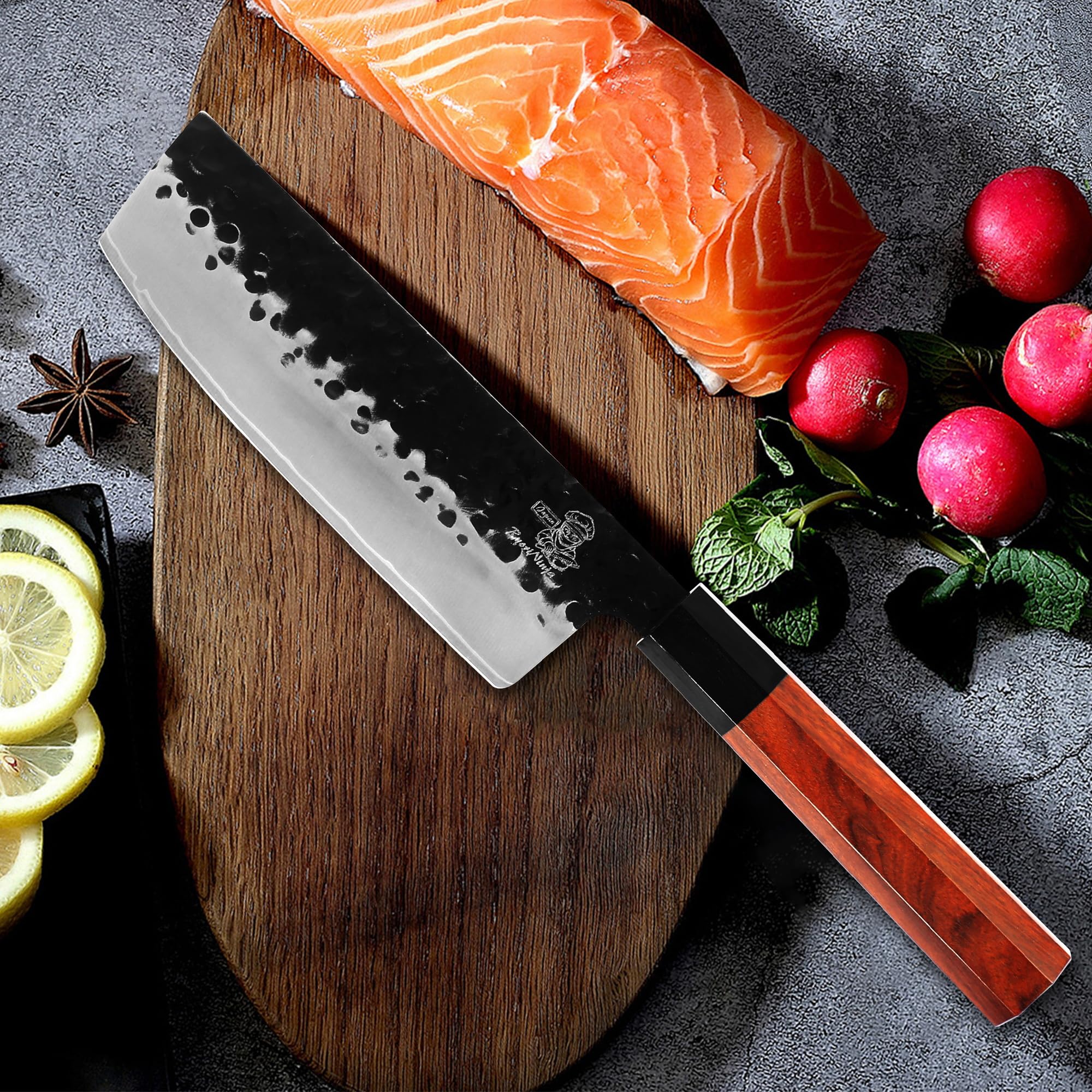 Amazon.com: RyoriNinja 7 inch Japanese Nakiri Chef Knife Knife, 3