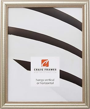 Craig Frames Stratton, 4x6 Picture Frame, Aged Pewter