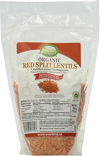 Everland Organic Red Split Lentils, 454gm