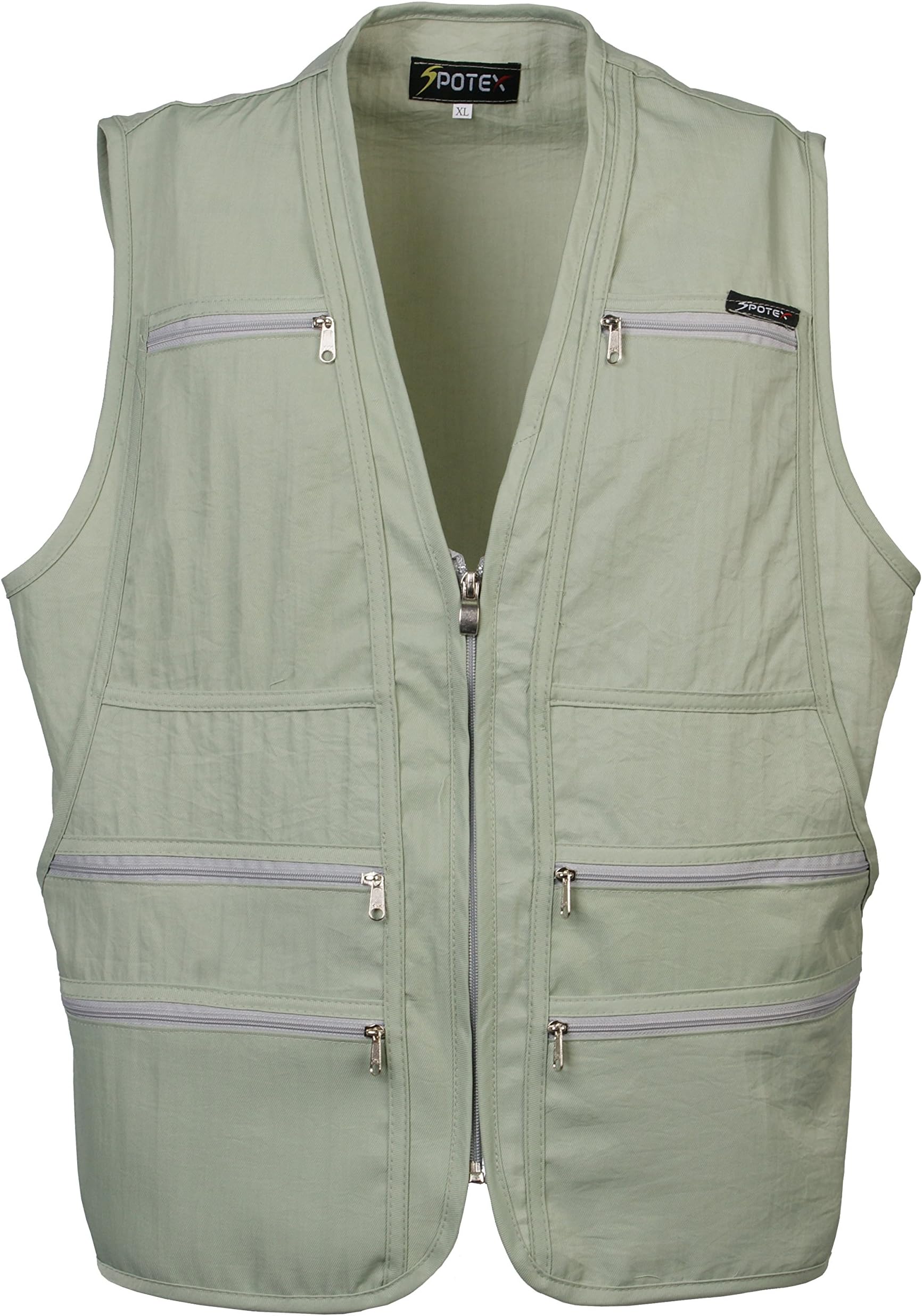 Men's 9 Pockets Work Utility Vest Military Photo Safari Travel Vest Workwear Jacket