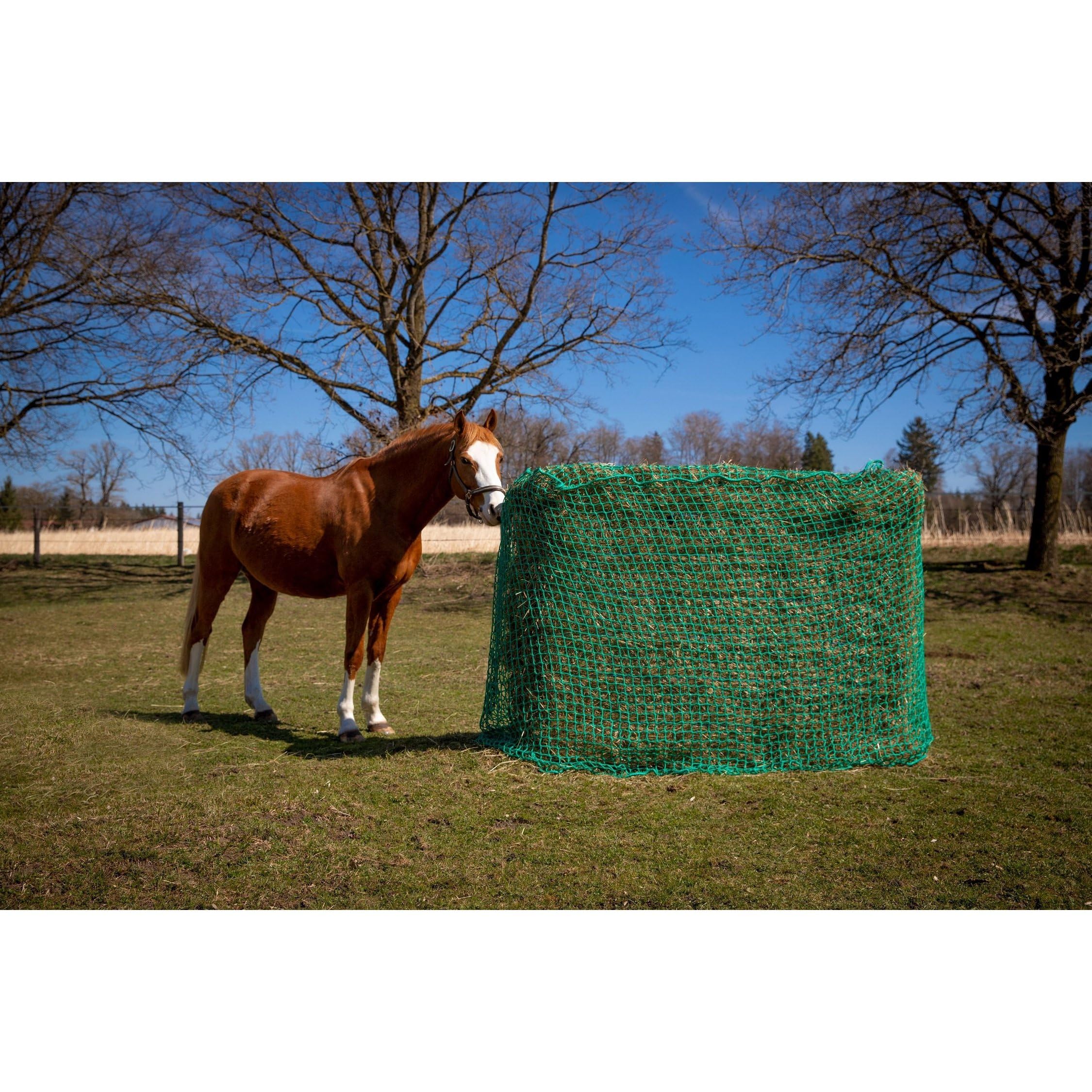 AVERDE Futtersparnetz Heunetz Quader 1,6 x 1,6 x 1,6 m, 4,5 cm Maschenweite