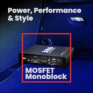 BOSS Audio Systems R1100M Riot Series Car Audio Subwoofer Amplifier - 1100W High Output Monoblock A/B Class Stable 2/4 Ohm Drive Low/High Level Input Low Pass Crossover MOSFET Power Circuit Stereo