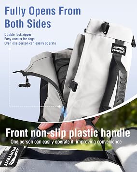 Dog Backpack Carrier for Small and Medium Dogs with Detachable Waist Bag(S)