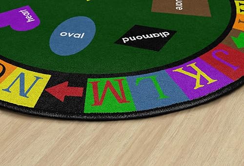 Miniatura 34 de Flagship Carpets Alfombra educativa Simple Shapes para el hogar o la escuela, área de aprendizaje, aula, dormitorio de los niños o sala de juegos, 7