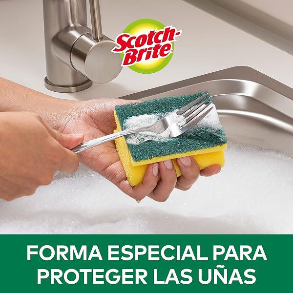 Scotch-Brite Estropajo Clásico de cocina, 16 esponjas por paquete - Eficaz para el fregado de cada día - 5