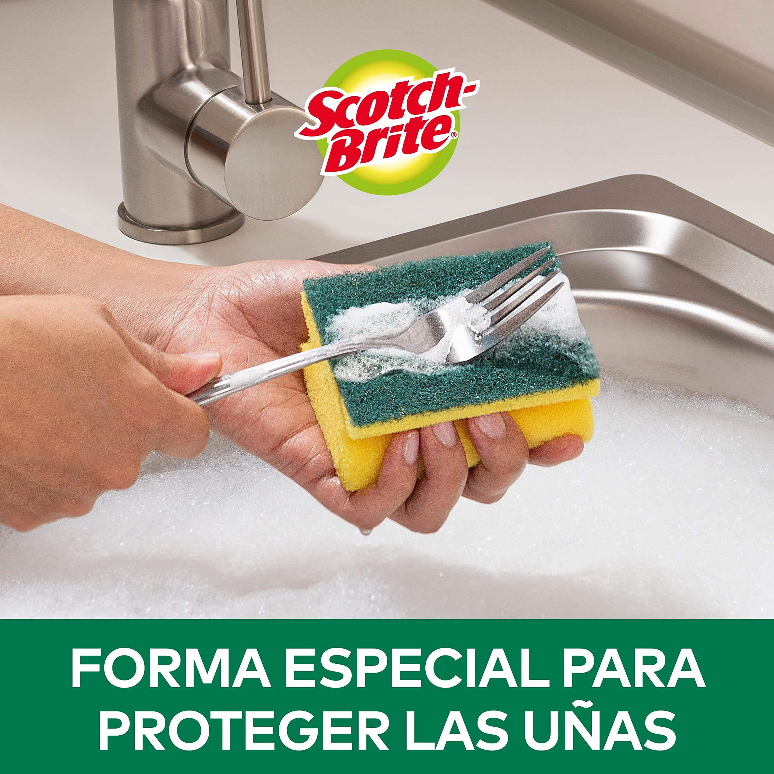 Scotch-Brite Estropajo Clásico de cocina, 16 esponjas por paquete - Eficaz para el fregado de cada día — view 5