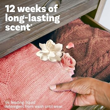 Downy Infusions In-Wash Laundry Scent Booster Beads, BLISS, Sparkling Amber and Rose Scent, 24 oz