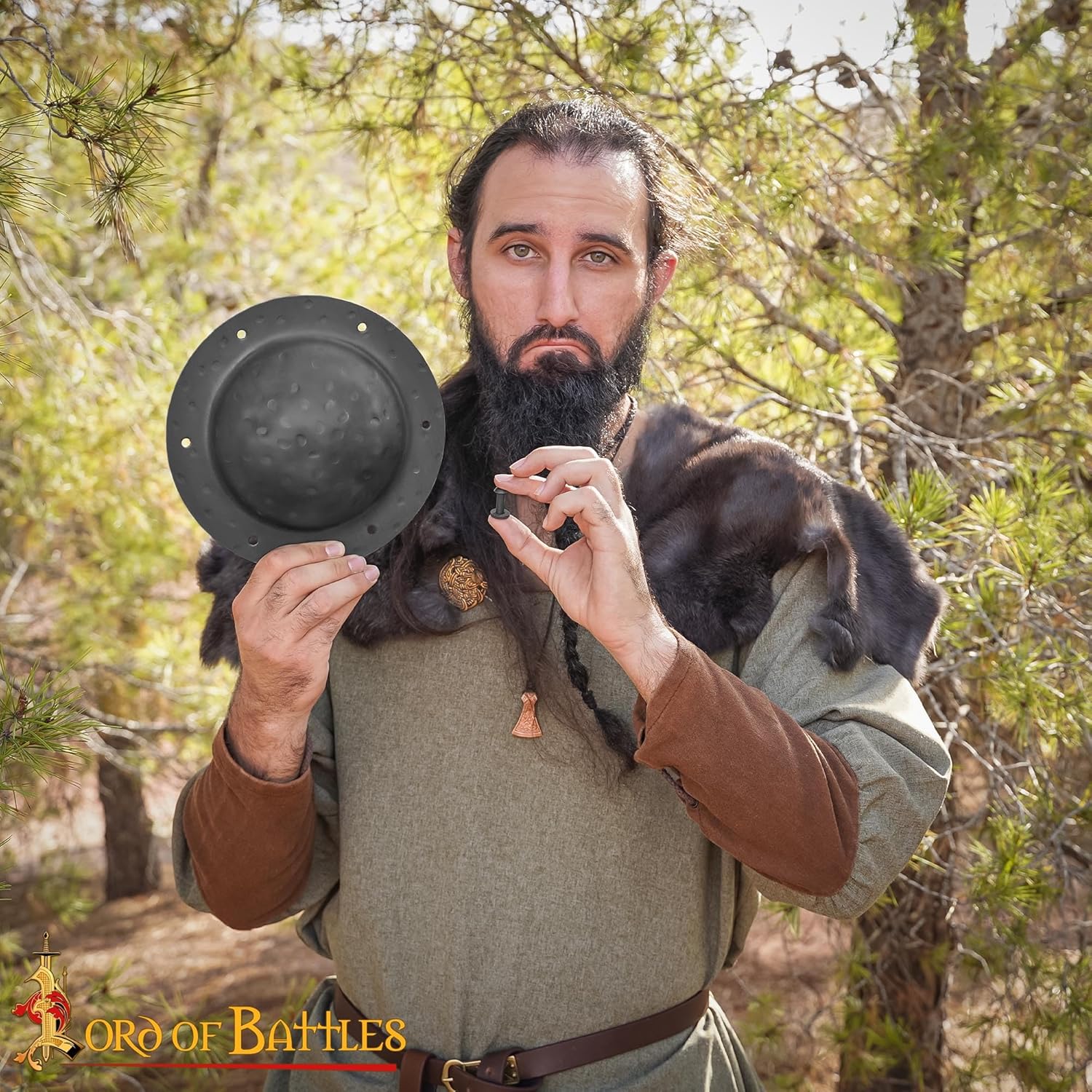 Medieval Shield Umbo – Viking Shield Boss, Battle Ready Steel Shield Center Dome for DIY Viking & Historical Shields
