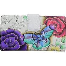 Anna by Anuschka Womens Hand Painted Genuine Leather Two Fold Organizer Wallet
