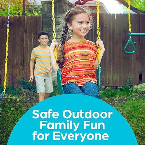 Miniatura 2 de Jungle Gym Kingdom Reemplazo de asiento de columpio para exteriores paquete de 1 columpio de repuesto para columpios para exteriores con cadenas