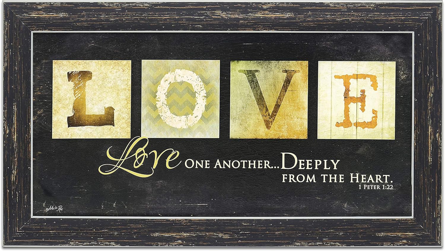 Homekor Don't Worry About Anything Pray About Everything Sign Christian Wall Art Framed Picture 20.5x11.5 Religious Gift Bible Scripture Home Decor Biblical Quote Inspirational Saying Rustic Plaque