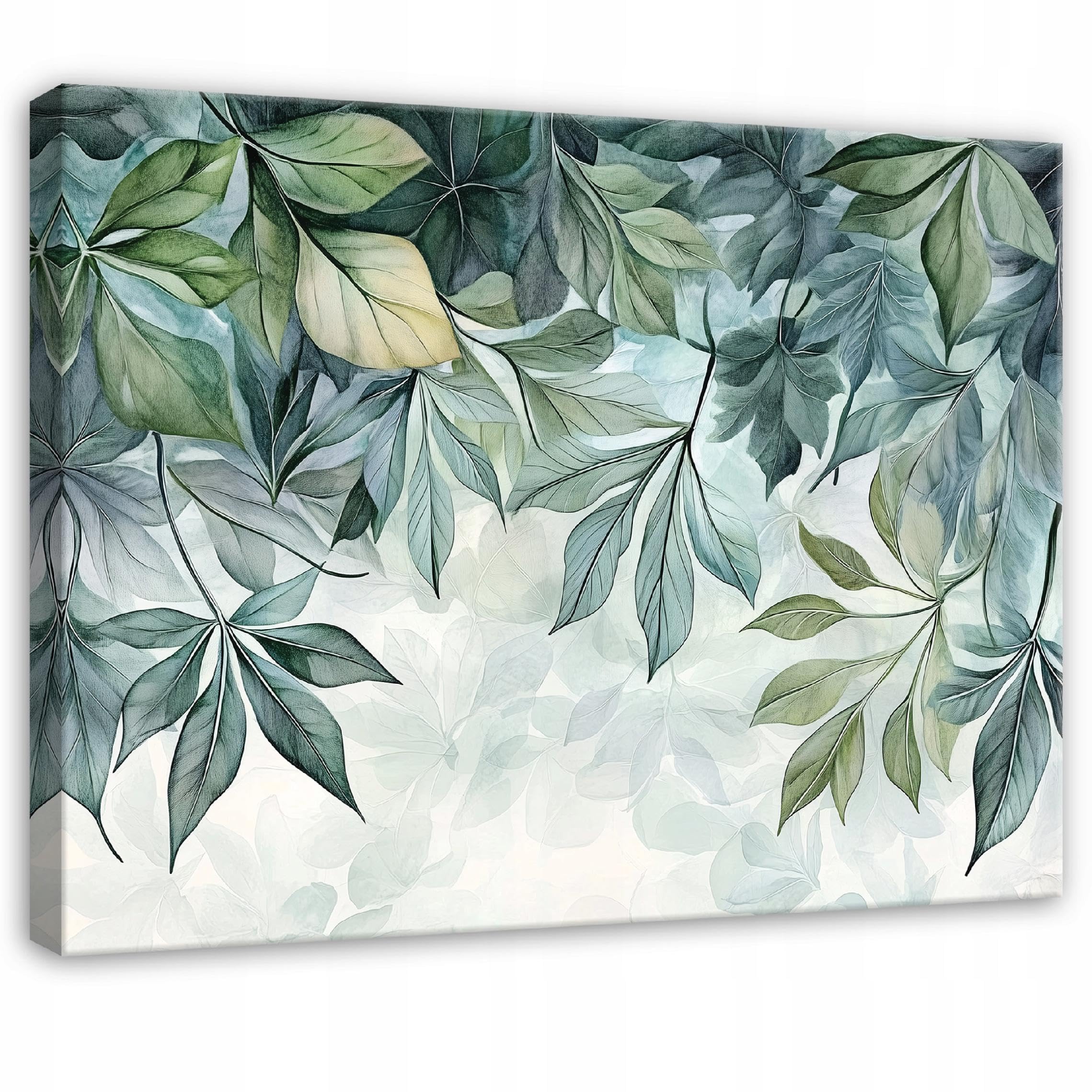 WallArena - Canvas Art - Botany - 100x70 cm Prints - Picture On Canvas - XXL Large Wall Art For Living Room & Bedroom - Modern Living Room Wall Art - Art Canvas Print Nature green
