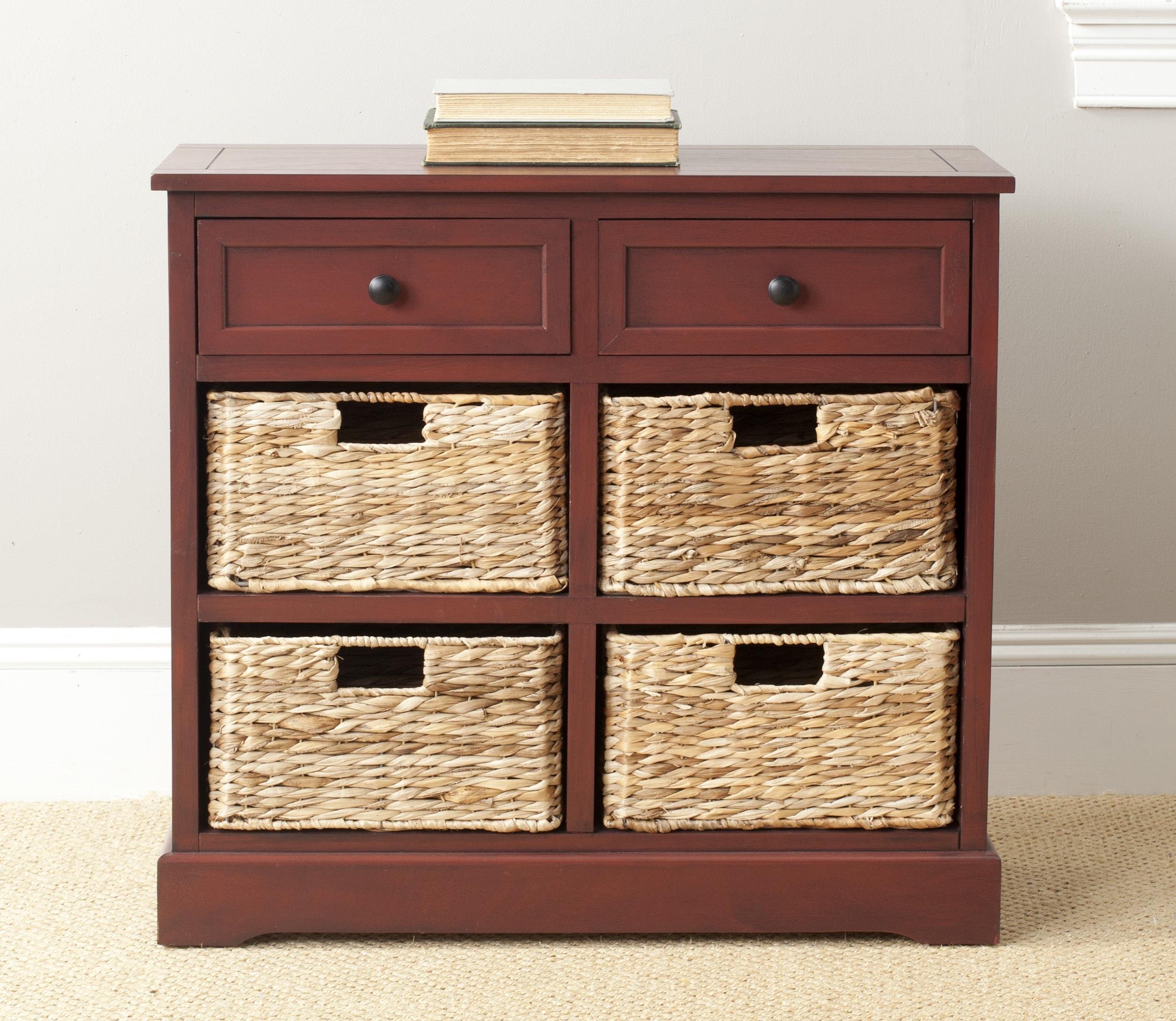 Safavieh American Homes Collection Herman Brown Wicker Basket Storage Unit
