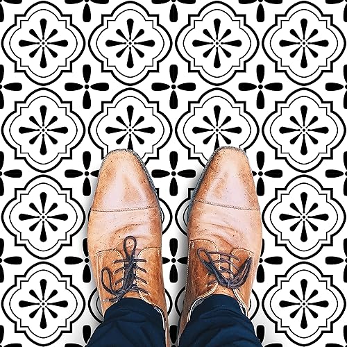 Miniatura 4 de RoomMates FT4607BX Cosmos - Azulejo de suelo para despegar y pegar en blanco y negro