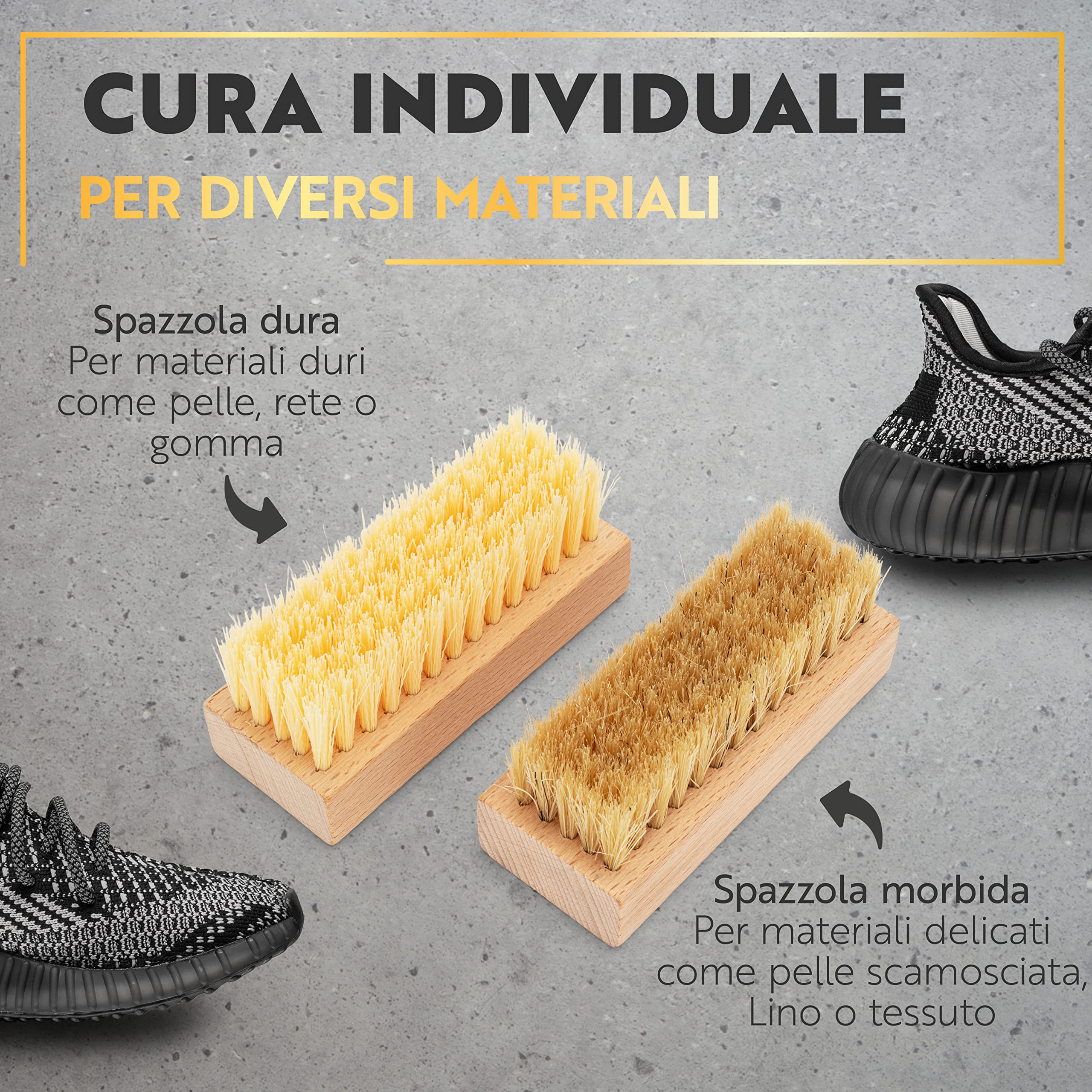 Canzt Kit Pulizia Scarpe Black Box – Kit pulizia sneakers premium con detergente scarpe, salviette, deodorante, spazzole e panno in microfibra per pelle, camoscio, nubuck e tessuto