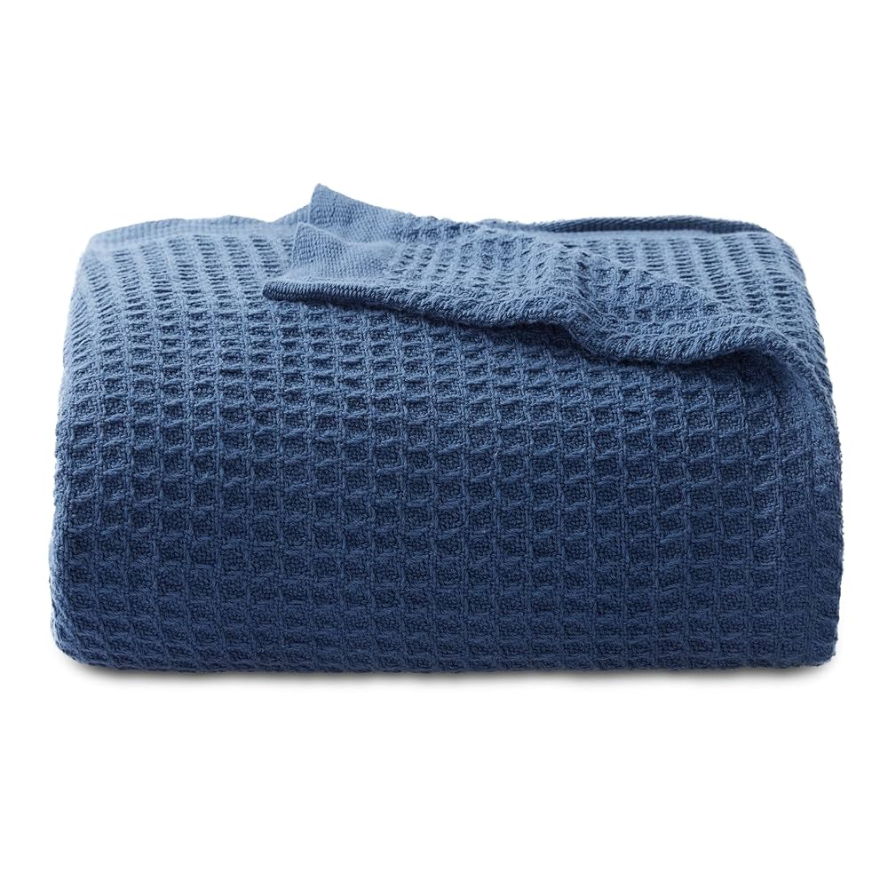 TENTIAL BAKUNE BLANKET 130×70cm Navy ROPE STRIPE NAVY KING BLANKET | Nautica