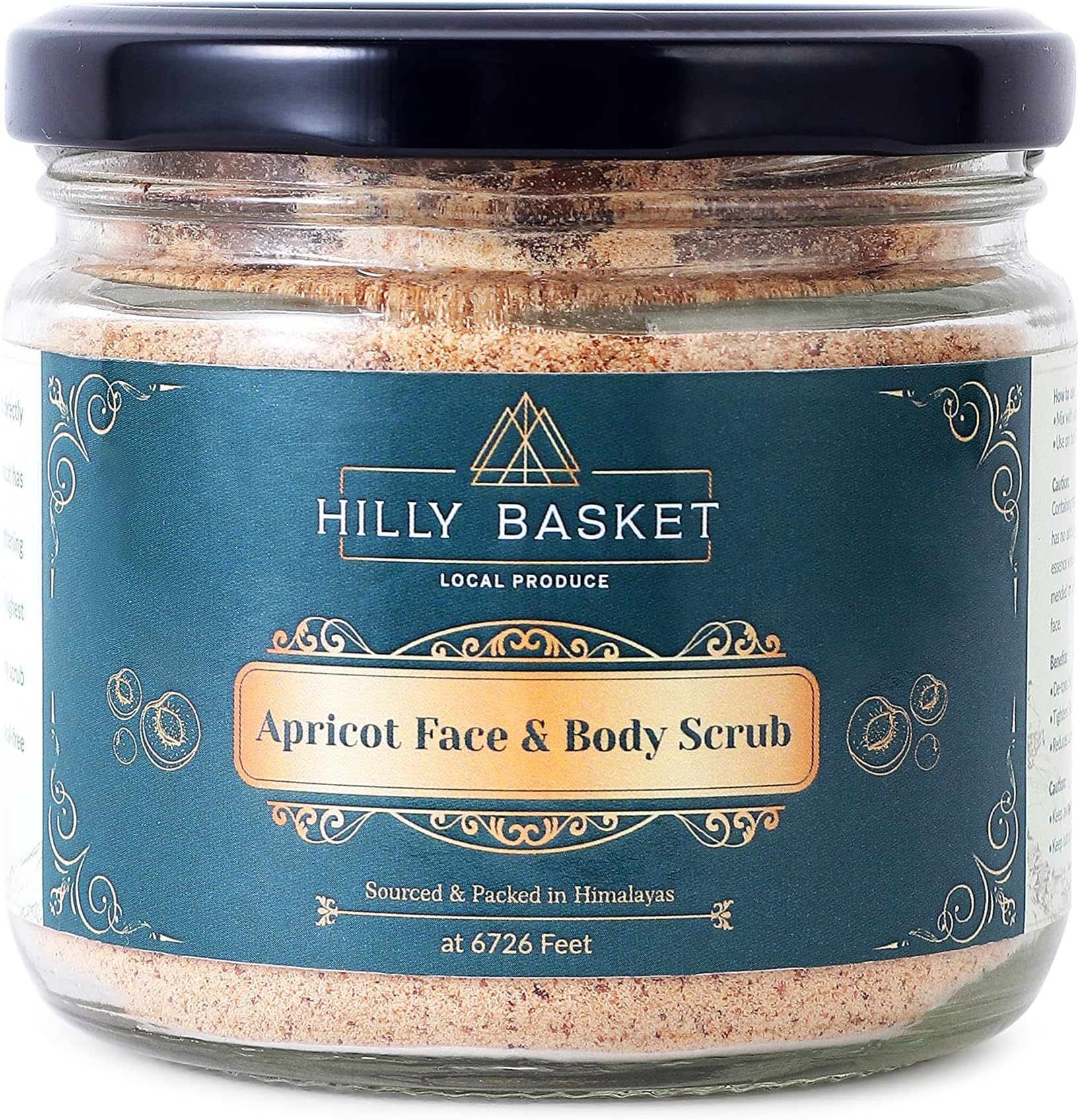 Apricot Face & Body Scrub | Himachali Gutti Khal Hydrates & Nourishes Skin | Removes Tan and Dead Skin | 100% Natural | Gentle Exfoliation | 175 gms