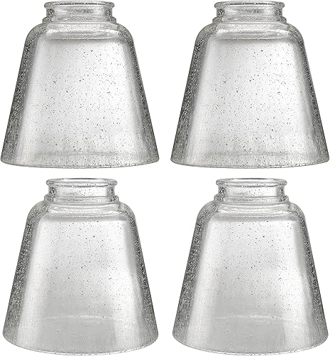 Aspen Creative 23174-60-4, pantalla de vidrio de repuesto para ventilador de techo transparente de transición, ajuste de 2-18 pulgadas, tamaño 4-34