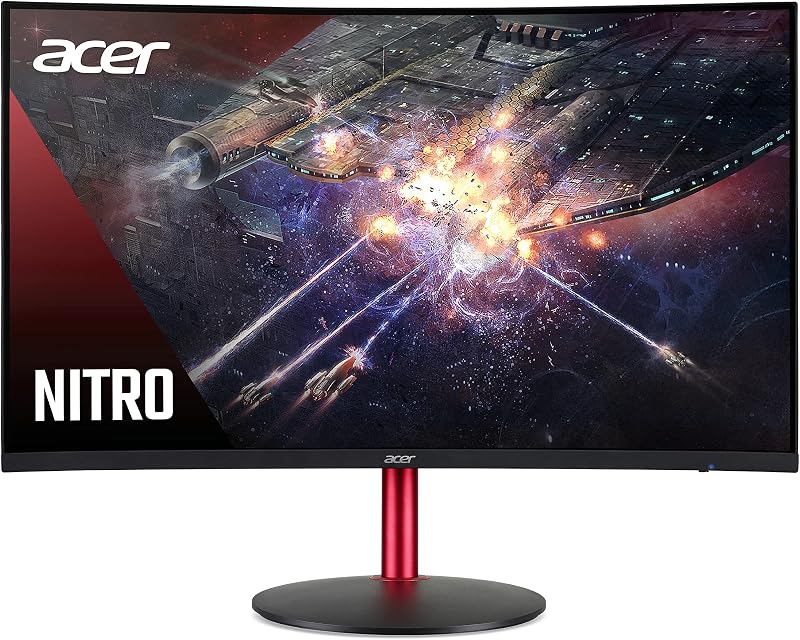 Acer Nitro XZ322Q Pbmiiphx 31.5" 1500R Monitor de juegos curvo de marco cero Full HD (1920 x 1080) con tecnología AMD FreeSync | 165 Hz | 1 ms VRB | DisplayHDR 400 (puerto de pantalla y 2 puertos HDMI)