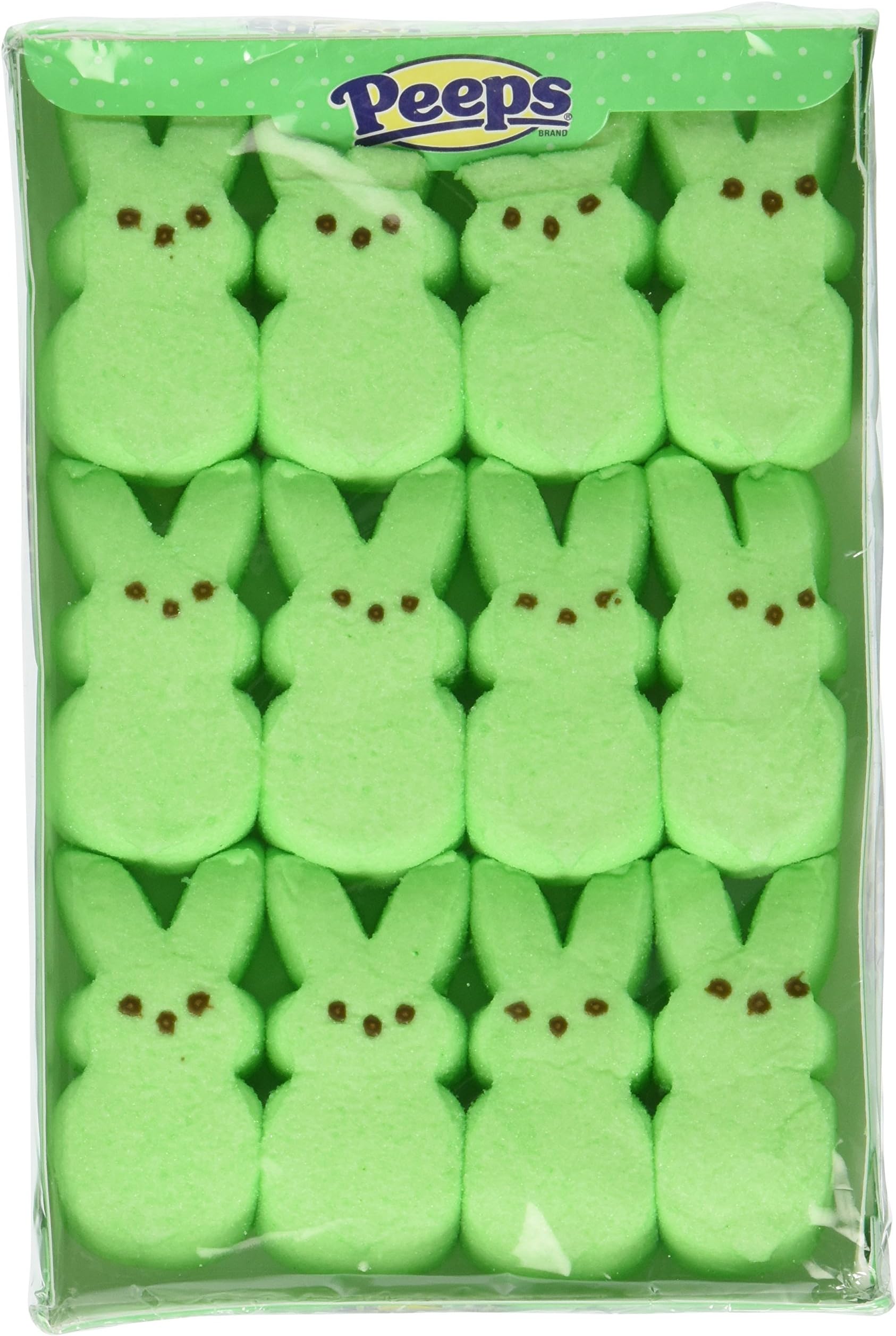 Peeps Green Bunnies 12 Count Pack (4 Packs)