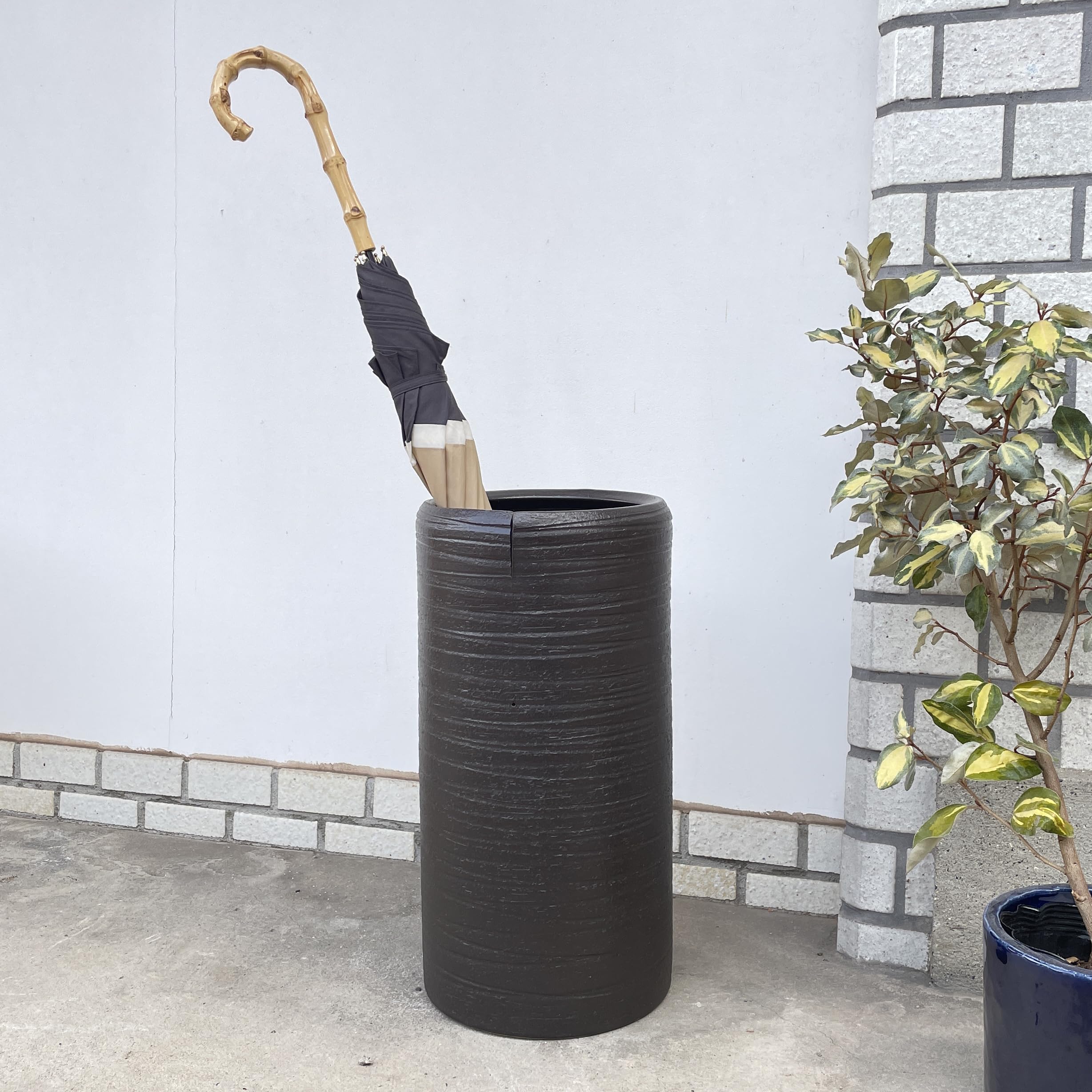 Amazon｜信楽焼 クレイ傘立て スリム 陶器 人気 シンプル スリム