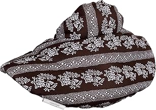 Coussin pour la nuque avec col montant – Lin + lavande – Coussin chauffant aromatique avec fleurs de lavande - brun à fleurs