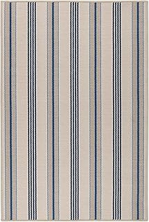 Dash and Albert Nimes Ticking Machine Washable Area Rug - 2' x 3' Neutra...