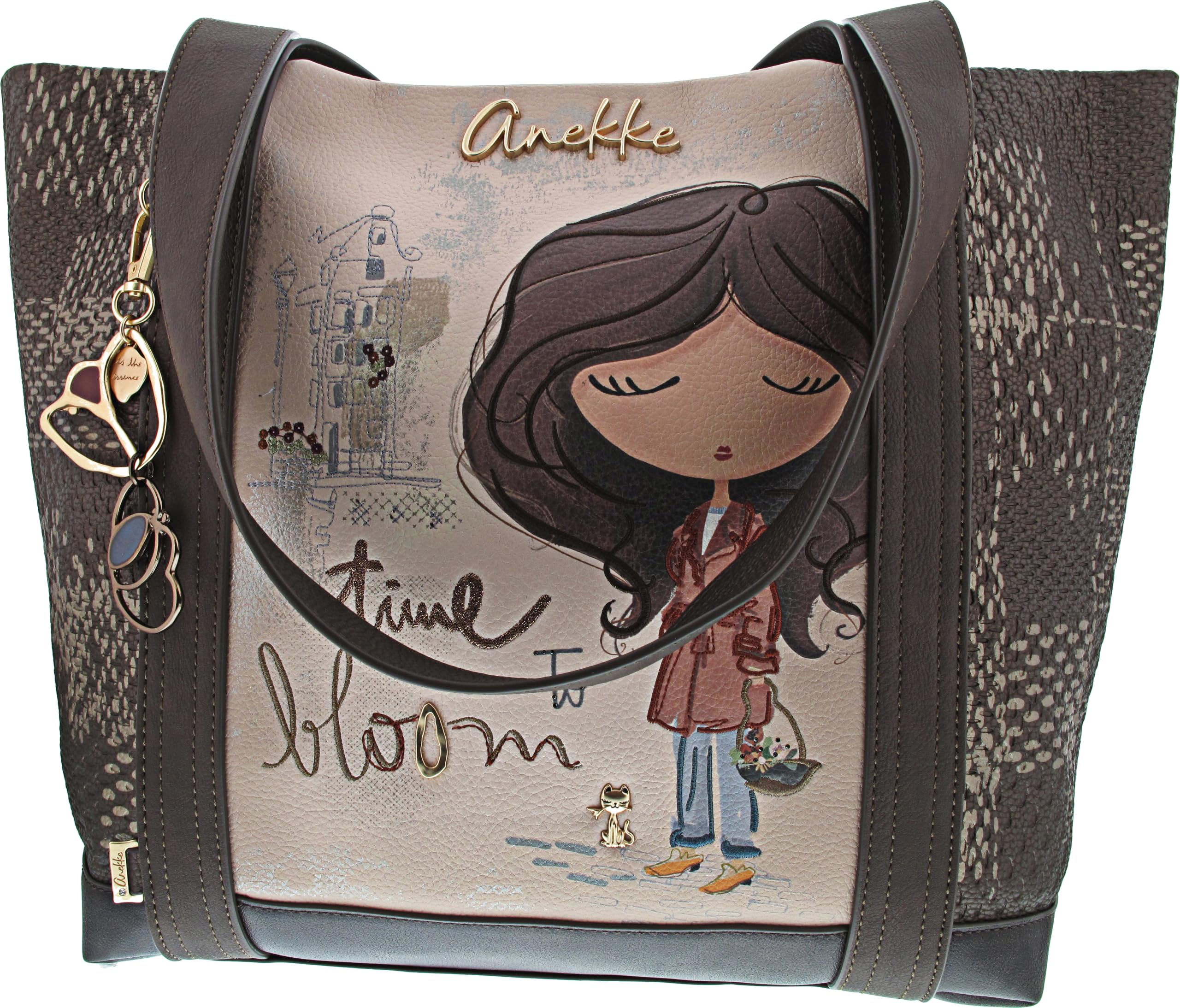 Anekke borsa a tracolla borsa shopper Tulip Tote Bag Multicolor marrone