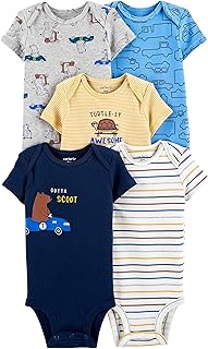 Kit Body Bebê Menino Carter's Manga Curta 5 peças Animais Coleção Nova Carters
