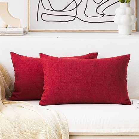 red cushion covers amazon