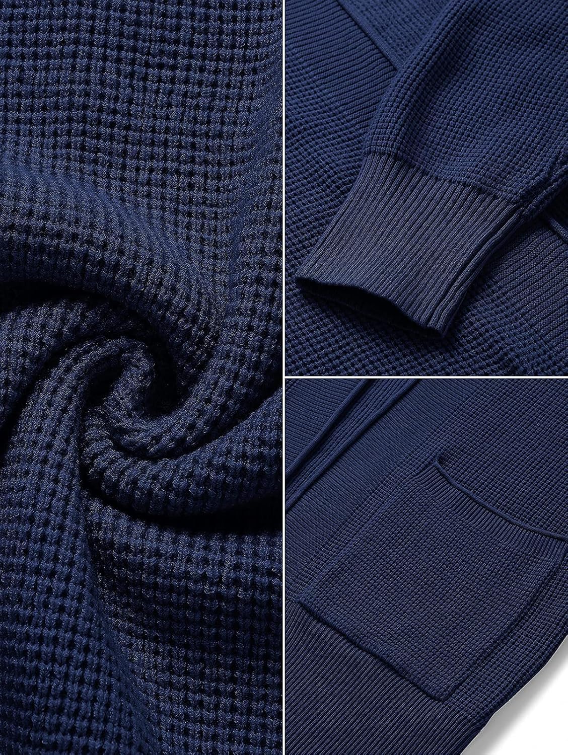 MEROKEETY Women's Fall Winter Cardigan Sweaters Lightweight Open Front Waffle Knit Sweaters with Pockets - Image 5