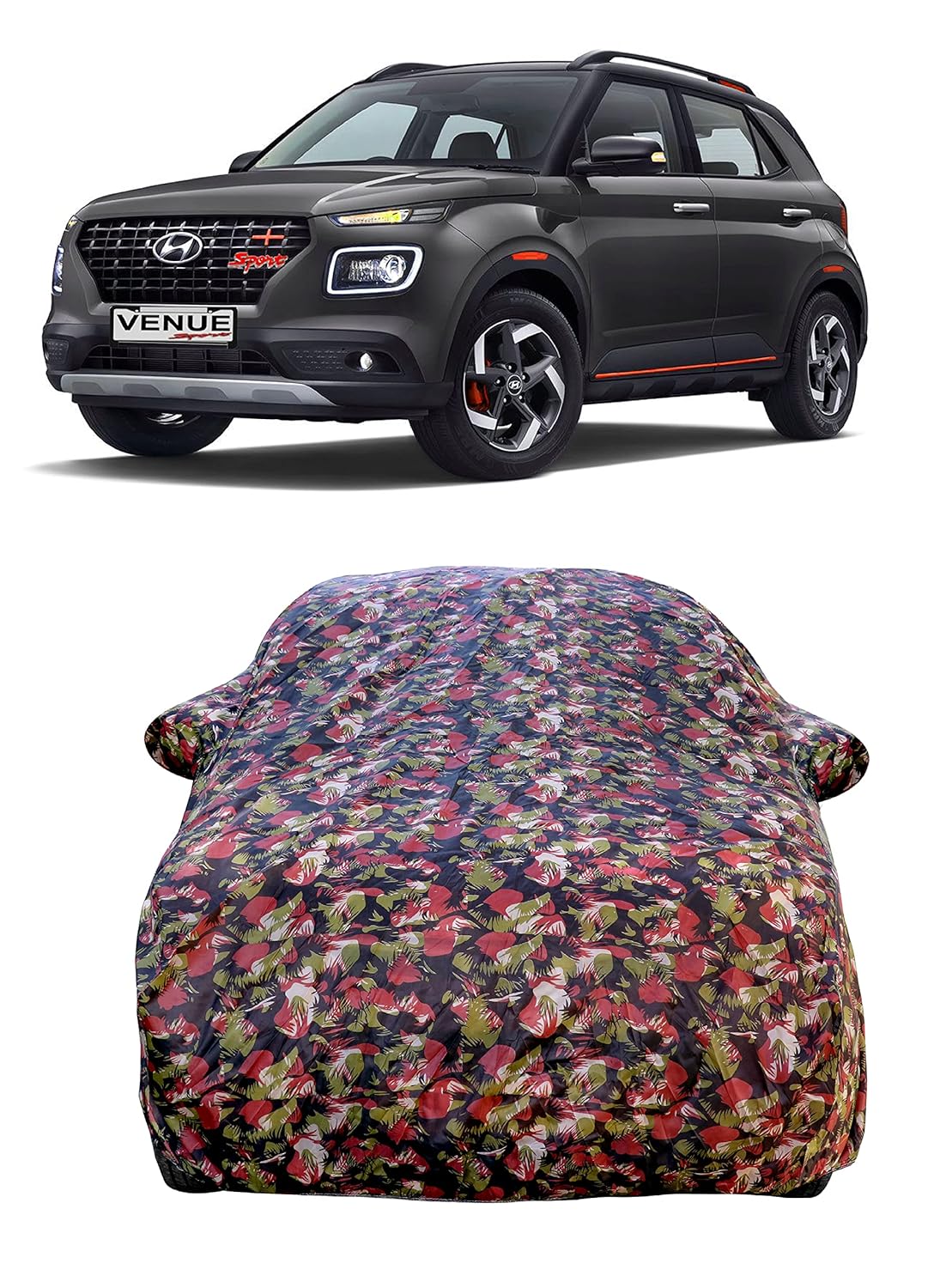 PLATONIC HUB New Hyundai Venue Car Cover Water Resistant Model 2020