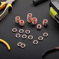 Vista 3 de Mudder 30 piezas de junta de tapón de drenaje de 12 mm, junta de tapón de drenaje de aceite de aluminio para motor, arandelas de aplastamiento