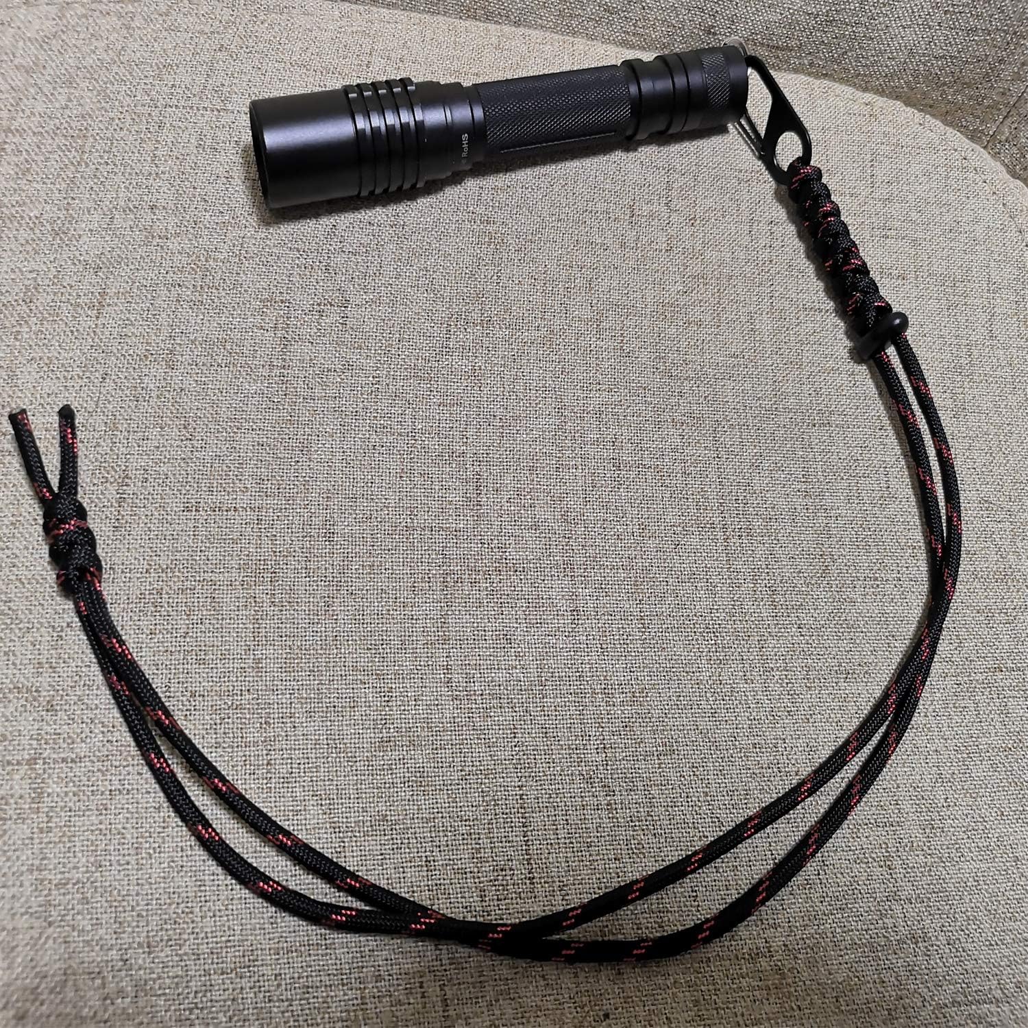 BSGB 2PCS Handmade 550 Military Grade Necklace Fire Cord Paracord Lanyard Keychain Whistles Cord Wrist Strap Parachute Rope Badge Cellphone Waterproof Case Holder with Metal Hook for Outdoor : Sports & Outdoors