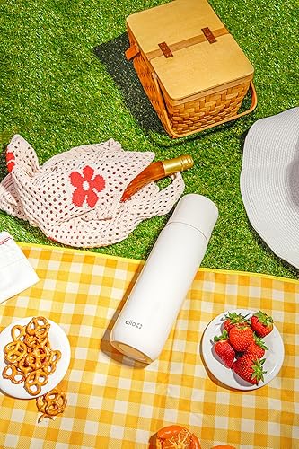 Miniatura 2 de Ello Therma - Termo aislado de acero inoxidable de 32 onzas para bebidas calientes y frías, con tapa a prueba de fugas y taza integrada, aislamiento