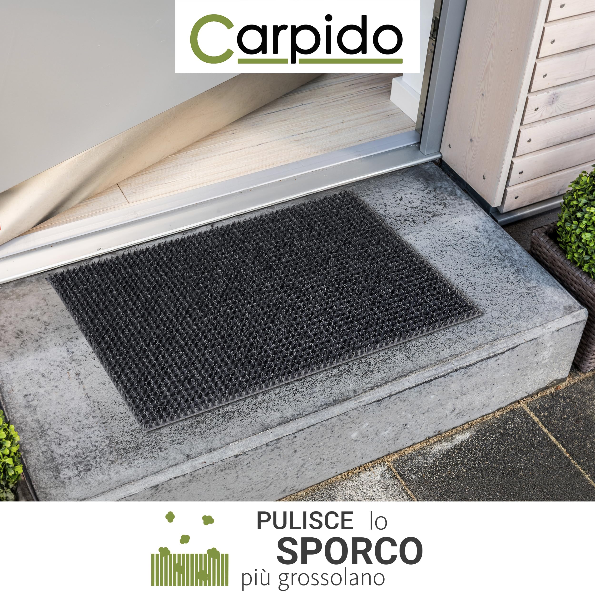 Tappeto in gomma antiscivolo per piscina, cucina e industria, adatto per interni ed esterni, superficie antiscivolo (100 x 700 cm
