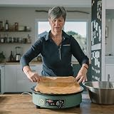 BILLIG Electric Crêpe Maker by KRAMPOUZ - Machined cast iron plate, 40 cm diameter - 220-240 watts, or 3,000 watts - Authentic Traditional Breton Crêpe Maker for Home Use - Made in France - 6