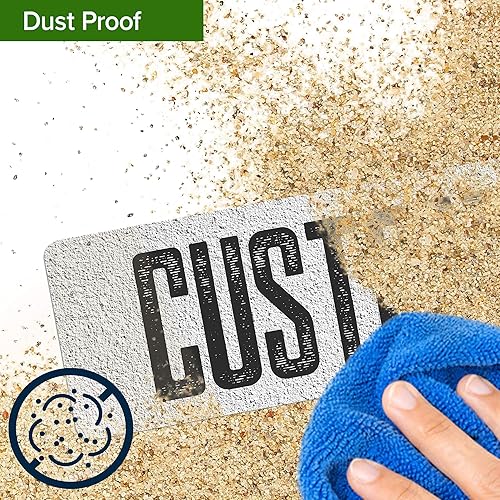 Miniatura 1177 de My Sign Center - Letrero personalizado, 11 colores de fuente, 13 estilos de fuente, 4 opciones de agujero, 22 tamaños, 8 x 32 pulgadas, sin óxido,