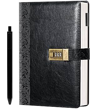Amazon.com : CAGIE Vintage Diary with Lock 256 Pages Leather