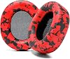 WC PadZ Nova Pro Wireless & Nova Elite - Replacement Ear Pads for Steelseries Arctis Nova Pro Wireless & Nova Elite by Wicked Cushion, Thick, Soft and Comfortable | Red Camo