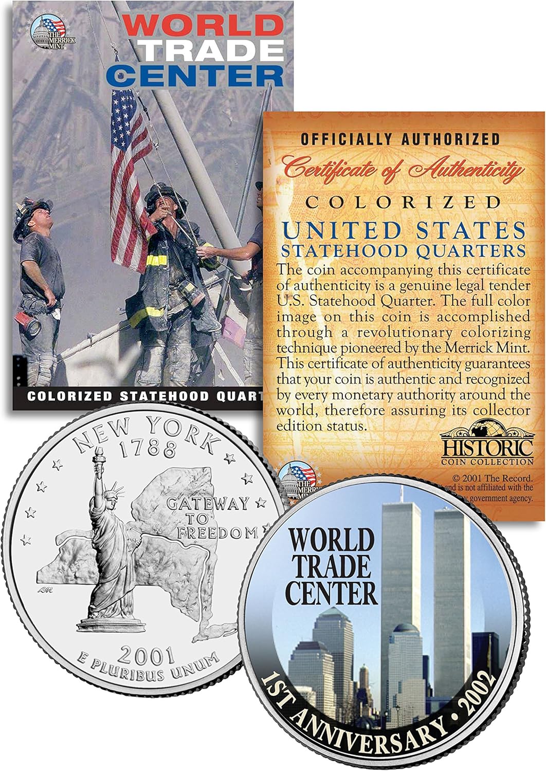WORLD TRADE CENTER 1st Anniversary 9/11 New York State Quarter U.S. Coin WTC Thumbnail