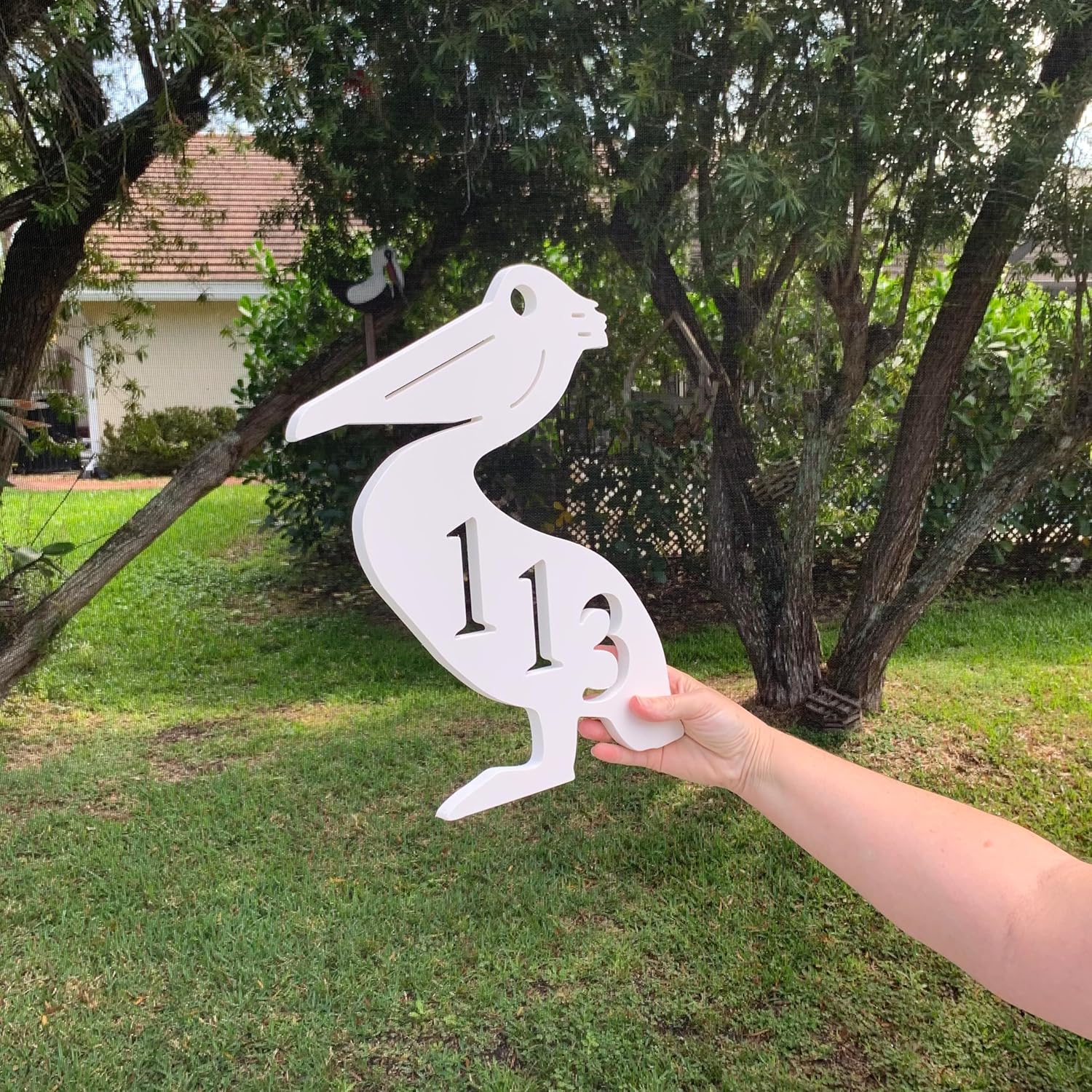 House Number Plaque, Pelican, Address Sign, Address Plaque, Custom Sign, Personalized Sign, Outdoor Decor,