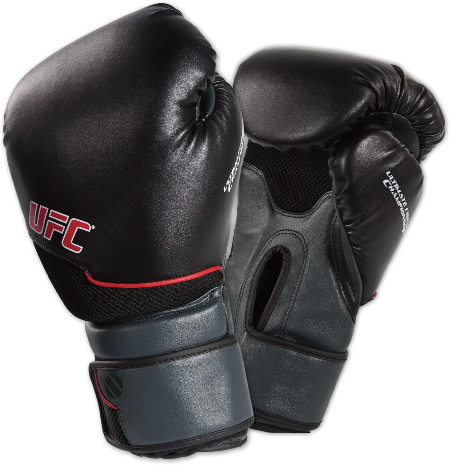 UFC Competition Grade MMA Boxing Gloves, Black/Red, 12