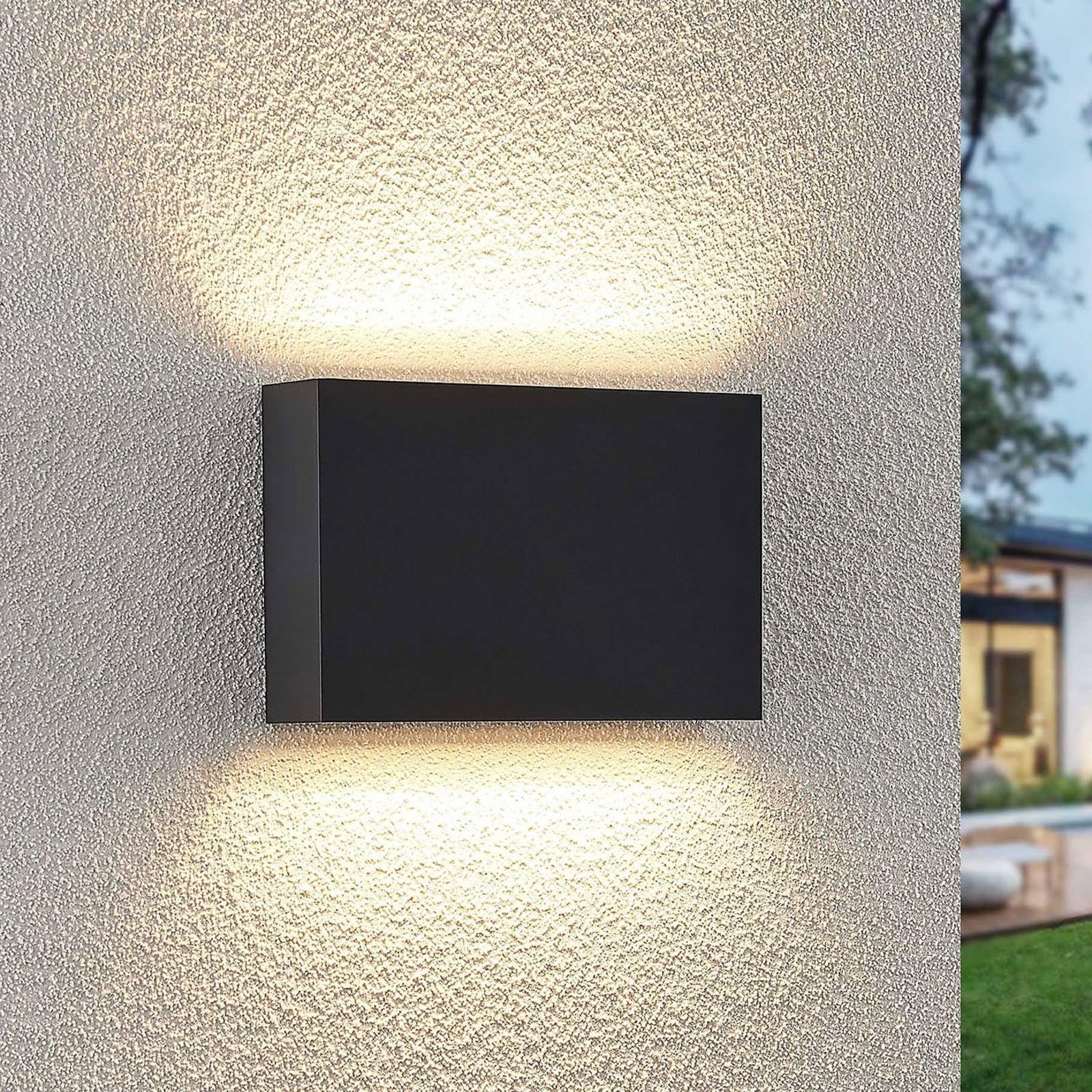Lindby Applique LED da esterni (Moderno) colore Nero, lampadina inclusa applique lampada outdoor per facciata/parete terrazzo e