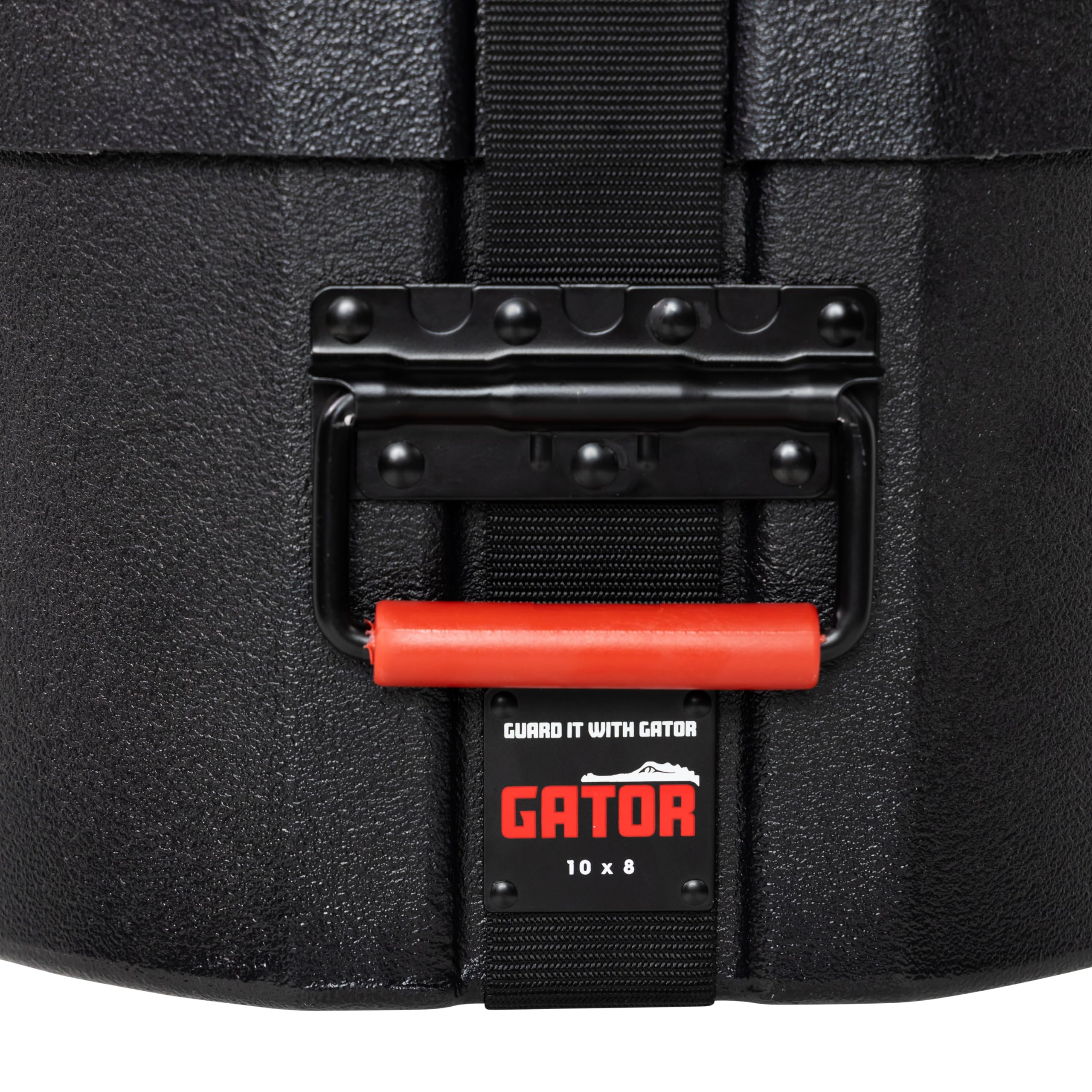 GATOR CASES – Custodia Rigida per Tom 10x8, Struttura Roto-Molded, Interno in Micro-Velluto, Design Impilabile, Chiusura con Cinghie Regolabili (GPC-1008)