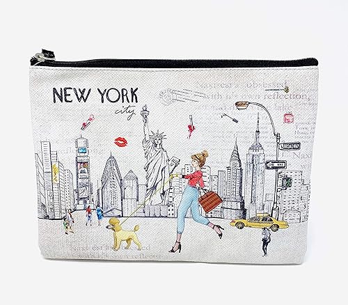 Miniatura 2 de Bolso grande de la mano del bolso del maquillaje del bolso de la cremallera del recuerdo de Nueva York para niñas y mujeres, JP-330133A, Bolso de