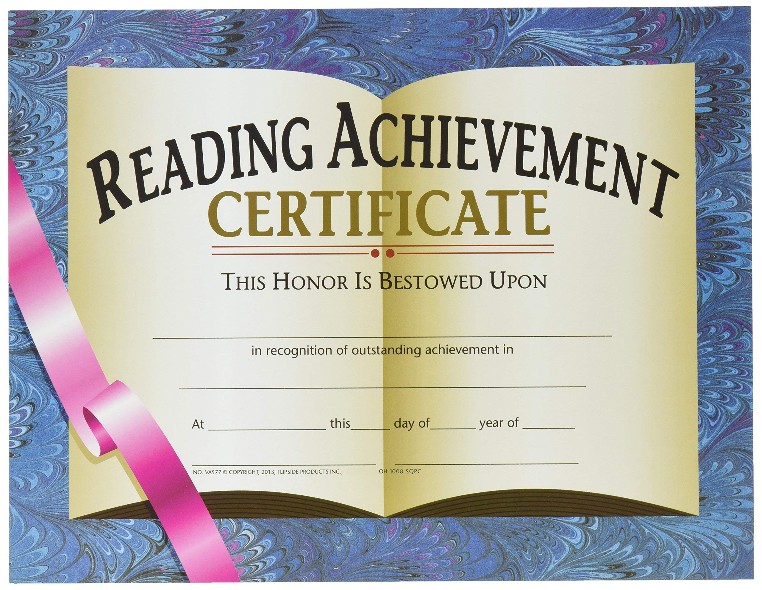 Hayes Reading Achievement Certificate, 11 x 8-1/2 inches, Paper, Pack of 30
