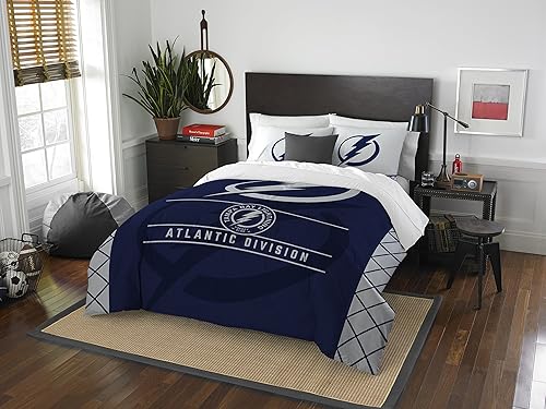 Miniatura 30 de Juego de edredón y funda de almohada para cama individual o matrimonial/queen, con licencia oficial de la NHL