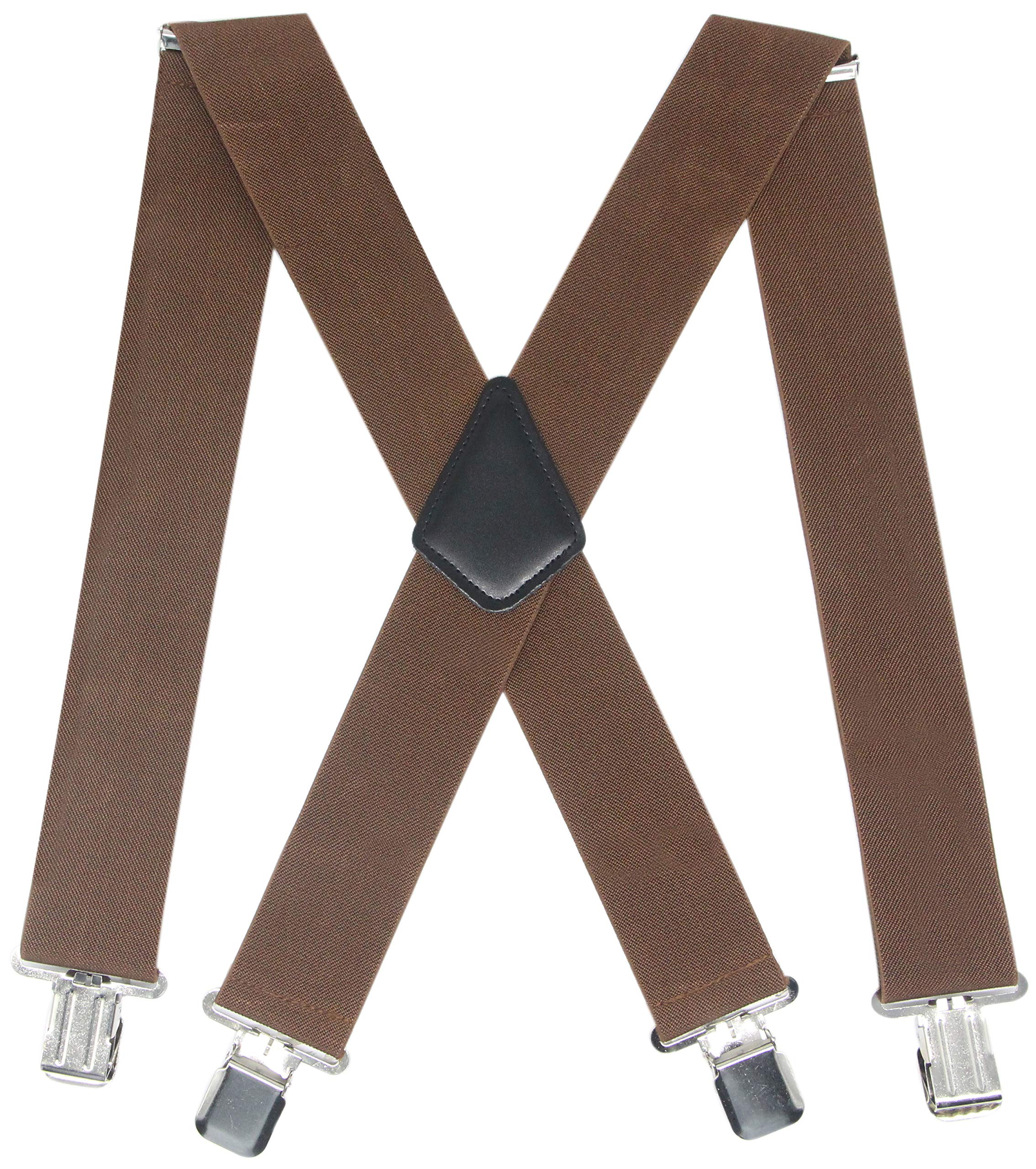 Timiot Mens 2 Inch Wide Suspenders Heavy Duty Strong Clips Adjustable Elastic Braces Big and Tall X-Back